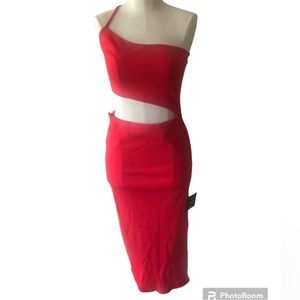 NEW Lulu’s Fun Intentions Red Midi Dress Medium